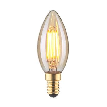 LED Filament GOLD Kerze 4,5W-380lm-E14/818