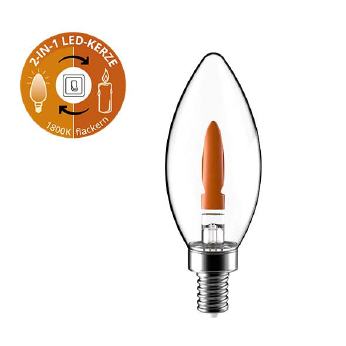 LED-Flackerkerze 2-in-1W-30lm-E14/818